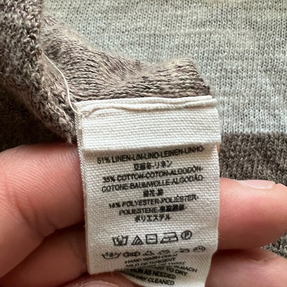 Free People Beach Gold Rush Henley Linen Blend Top - Picture 5 of 5